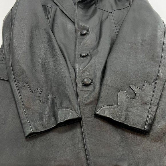 Armando Bueno Black Leather Jacket - Picture 9 of 11